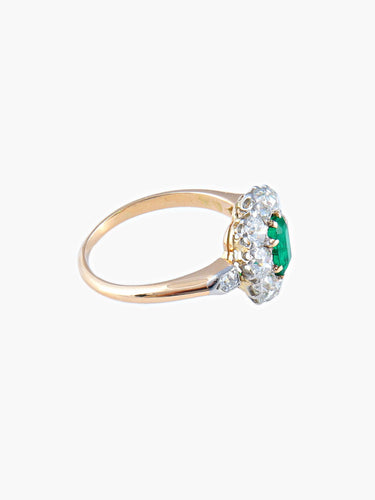 Bague 54 Bague Marguerite Emeraude et diamants 58 Facettes