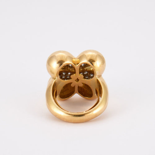 Bague 52 Bague Style Trèfle Diamants 58 Facettes