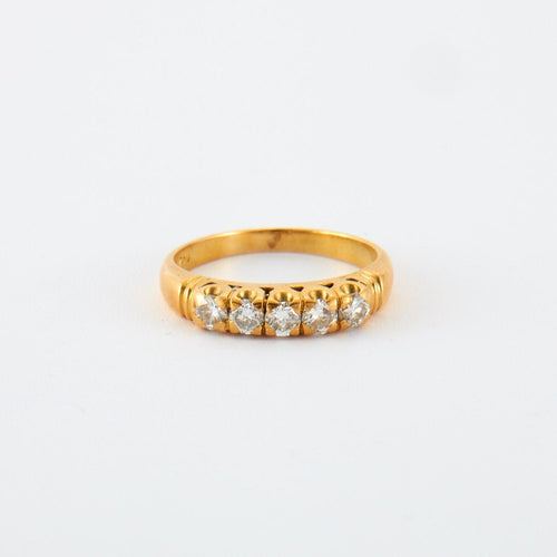 Bague Bague en or jaune & diamants 58 Facettes