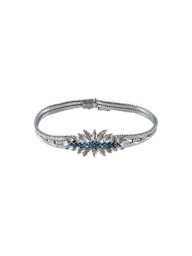 Bracelet Bracelet Vintage Or Blanc Saphirs 58 Facettes