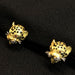 Boucles d'oreilles Boucles d'oreilles clip Léopards, or jaune, diamants et rubis 58 Facettes LEO-BO-YGEM-DRU
