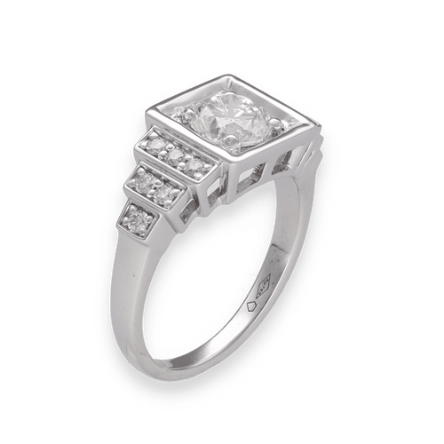Bague Bague Solitaire diamant 1,00 Cts 58 Facettes