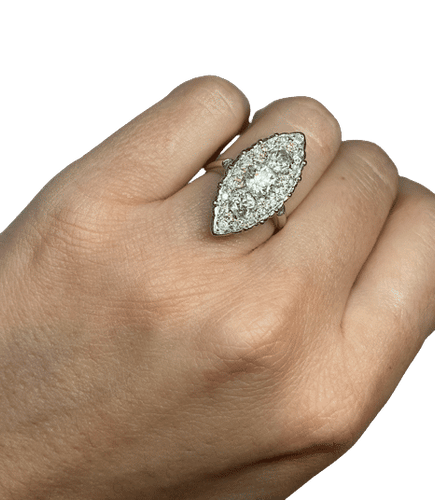 Bague 48 BAGUE MARQUISE DIAMANTS 58 Facettes