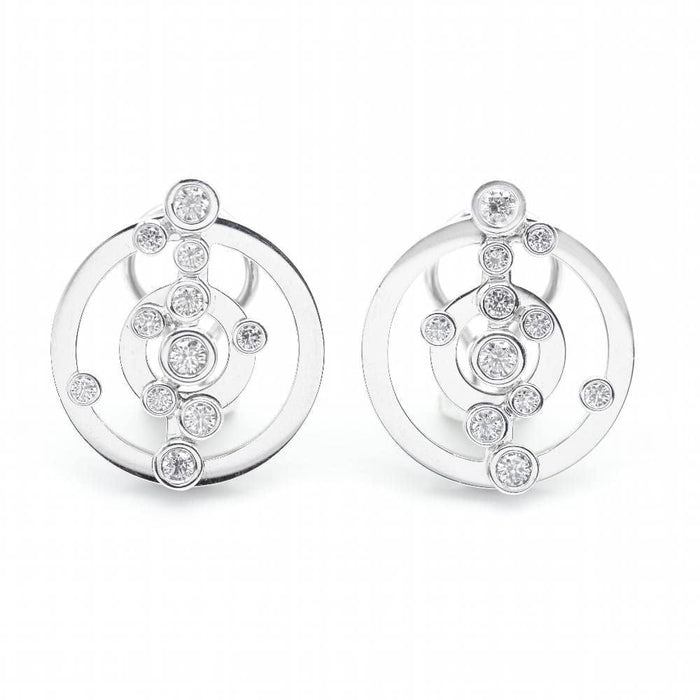 Boucles d'oreilles Boucles d'oreilles ADAGIO Or Blanc et Diamants 58 Facettes N102891