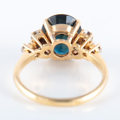 Bague 53 Bague Saphir 6 Diamants 58 Facettes 8397