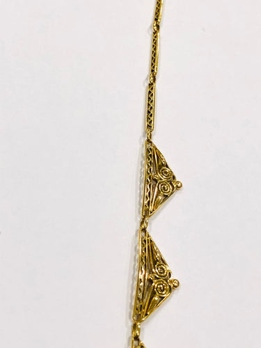 Collier Collier maille filigrane or jaune 58 Facettes