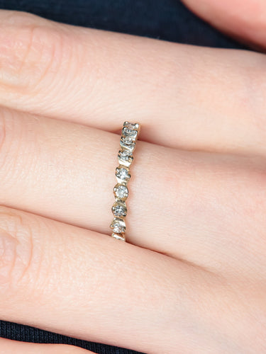 Bague 52 Demi-alliance Diamants 58 Facettes