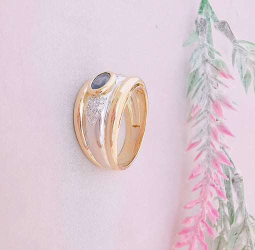 Bague Bague Jonc Saphir Diamants 58 Facettes AB 1076