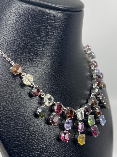 Collier Collier Grenat Péridot Améthyste 58 Facettes A 196