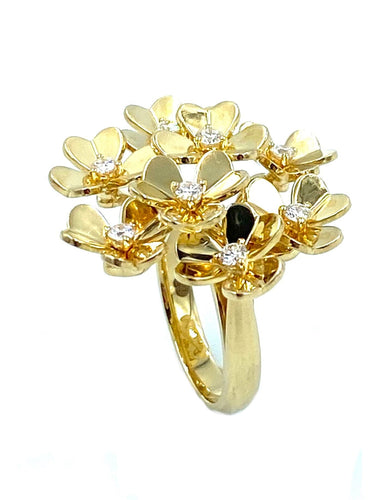 Bague Bague VAN CLEEF & ARPELS "Frivole" or jaune et diamants 58 Facettes