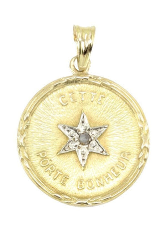 Pendentif MÉDAILLE PORTE BONHEUR 58 Facettes 050331