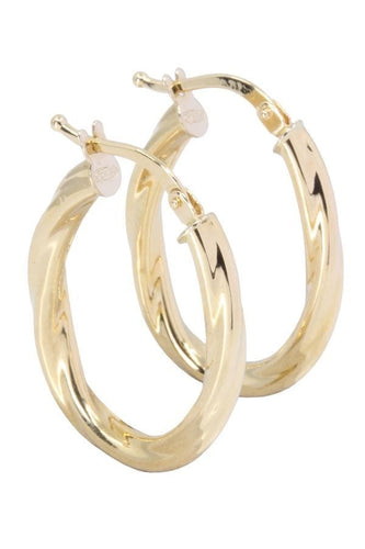 Boucles d'oreilles CRÉOLES TORSADÉES 58 Facettes 067011