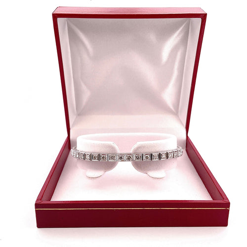 Bracelet Bracelet tennis  diamants et or blanc 58 Facettes