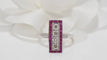 Bague Bague Art Déco Or Blanc, Rubis Et Diamants 58 Facettes 31134