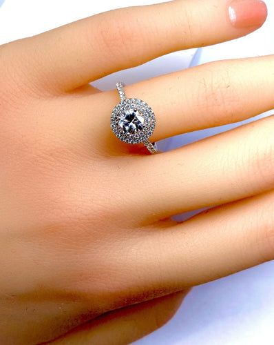 Bague 52 Bague diamants couleur G 58 Facettes AB254