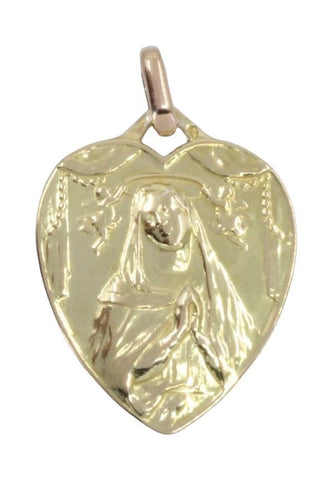 Pendentif MÉDAILLE VIERGE ANCIENNE 58 Facettes 061361