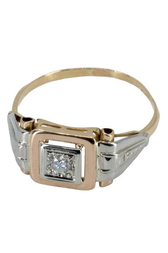 Bague 58 BAGUE DIAMANT ANNÉES 30 58 Facettes 054531