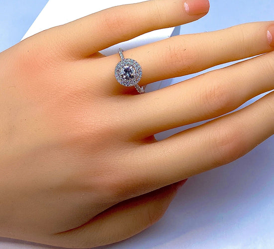 Bague 52 Bague diamants couleur G 58 Facettes AB254