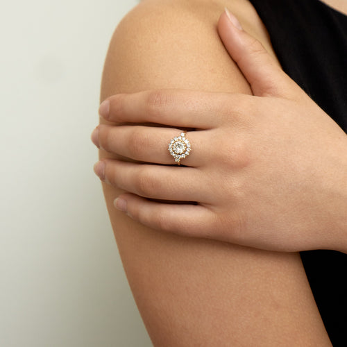 Bague 52 Bague Marguerite en Or jaune & Diamants 58 Facettes EL15