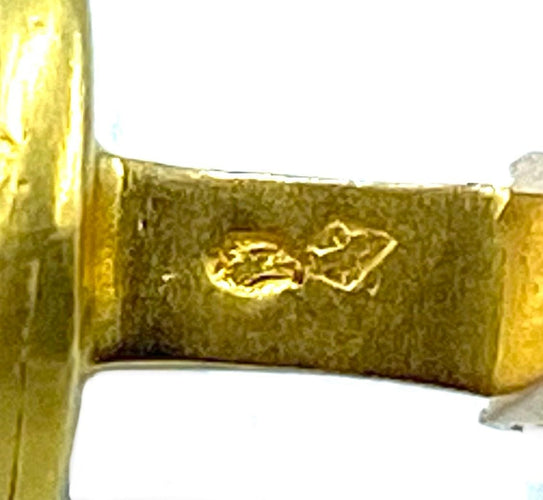 Boutons de manchette Boutons de manchette Art Nouveau or jaune 58 Facettes