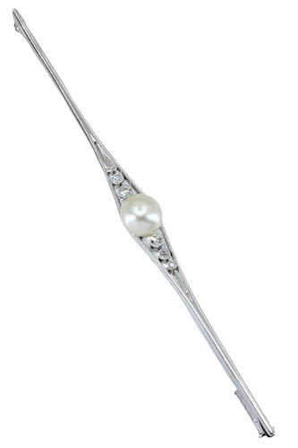 Broche BROCHE ART-DÉCO PERLE ET DIAMANTS 58 Facettes 047901