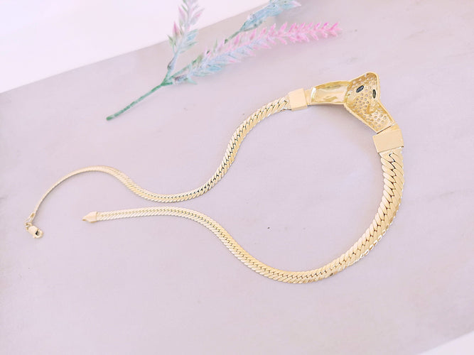 Collier Collier tête de félin Or Jaune 58 Facettes AA 1472