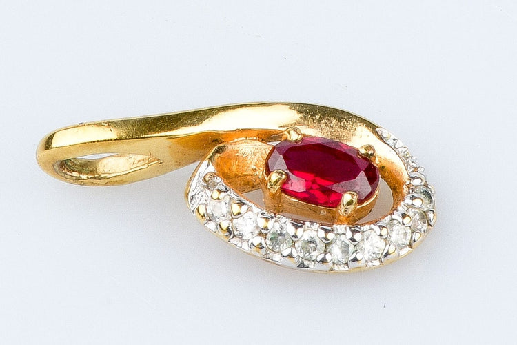 Pendentif Pendentif grenat en or massif 58 Facettes 03-PDRUDIV-1400