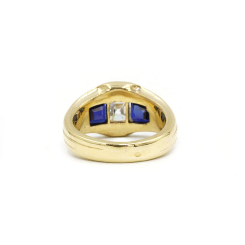 Bague Bague Or, Diamant & Saphirs 58 Facettes 220186R