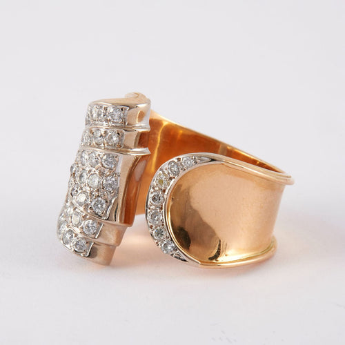 Bague 55 Bague Drapée Diamants 58 Facettes