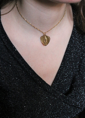 Pendentif Médaille-Pendentif Art Nouveau en or jaune 58 Facettes 442