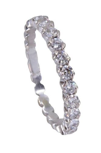 Bague DEMI-ALLIANCE DIAMANTS 58 Facettes 077761