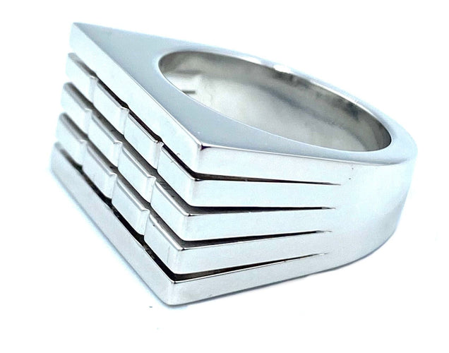 Bague PIAGET. Bague moderniste en or blanc 58 Facettes