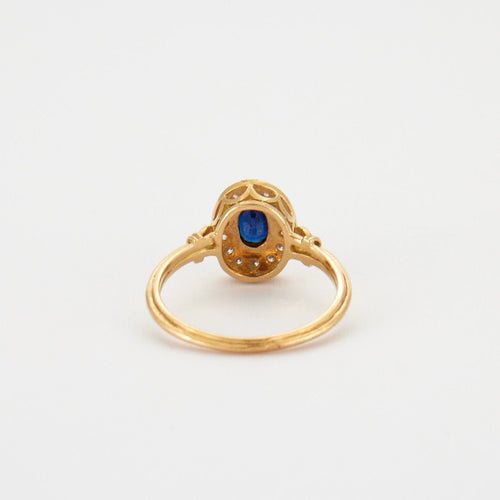 Bague 53 Bague vintage, saphir diamants 58 Facettes 3197