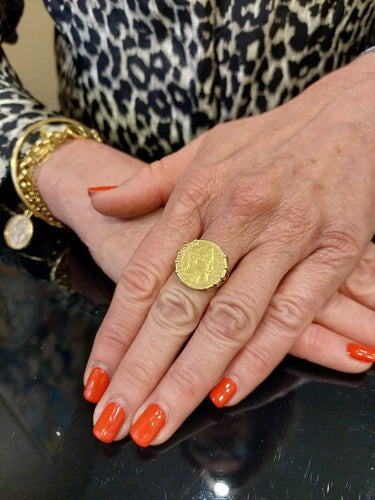 Bague BAGUE PIÈCE 10 FRANCS NAPOLÉON III 58 Facettes 064781
