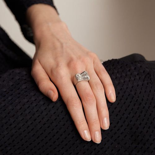 Bague 52 Bague tank, diamant 58 Facettes