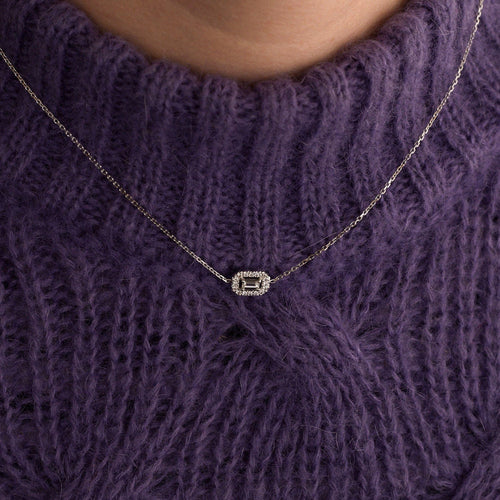 Collier Collier Or blanc Diamants 58 Facettes