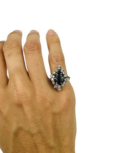 Bague 50 Bague Marquise Or Saphir Diamants 58 Facettes 20400000710/ ch