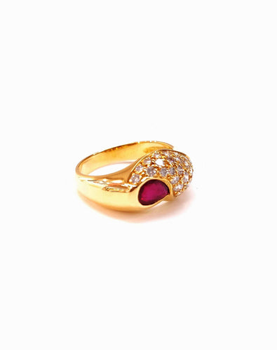 Bague 54 Bague jonc rubis et diamants 58 Facettes Bag-Ameng