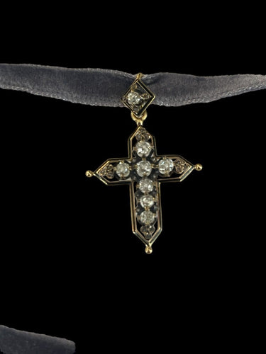 Pendentif Pendentif Croix Diamants taille coussin 58 Facettes 1161950