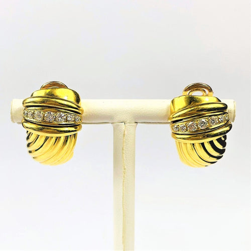 Boucles d'oreilles Boucles d'Oreilles Or jaune & Diamants 58 Facettes 20400000646