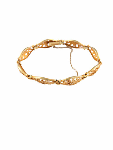 Bracelet Bracelet Or jaune Décor floral 58 Facettes