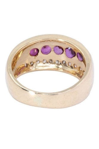 Bague 54 BAGUE MODERNE RUBIS ET DIAMANTS 58 Facettes 063001