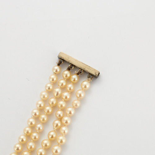 Bracelet Bracelet manchette perles fermoir diamants 58 Facettes