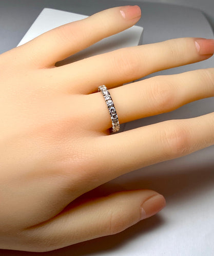 Bague 53 Alliance 22 diamants 2,20 carats 58 Facettes AB282