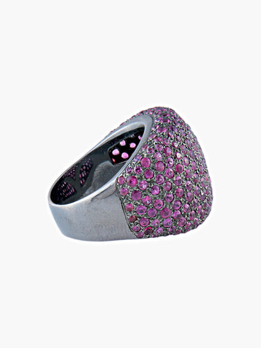 Bague Bague Guy Ellia, Rubis et or noir 58 Facettes