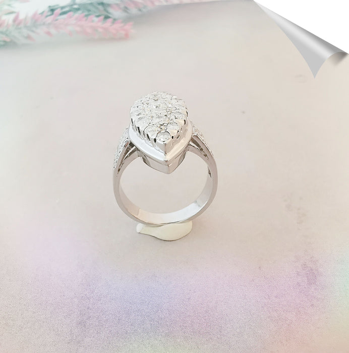 Bague Bague Marquise Diamants 3 carats 58 Facettes AA 1504