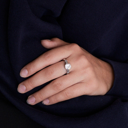 Bague 54 Bague Solitaire diamant 2.19ct 58 Facettes