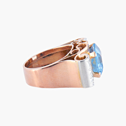 Bague 55 Bague Tank spinelle Verneuil et diamants 58 Facettes 455