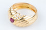 Bague Bague diamant rubis en or massif 58 Facettes 111.212778-65