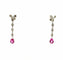 Boucles d'oreilles Boucles d’oreilles or blanc, diamants et tourmaline 58 Facettes